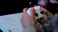Person playing XBox