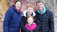 Jo Kerr and her husband and children