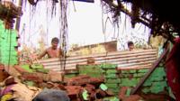 Rebuilding a house destroyed by Cyclone Fani