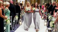 Carly Williams collapsed without warning as she walked down the aisle as maid of honour.