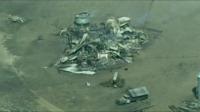 Aerial image of destruction
