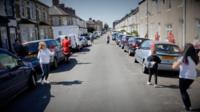 People dancing in the street