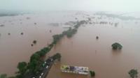 Aerial shot of flood-hit Indian states