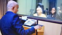 Official photos showed Jadhav meeting his mother and wife