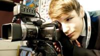 A student from Brentside High School on News Day