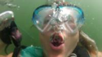 Underwater opera singer