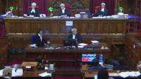 Scene in court four at the Court of Appeal