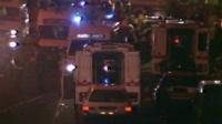 Ambulance crews attending Kegworth air disaster