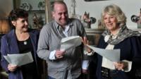 The Duchess of Cornwall and members of The Archers cast