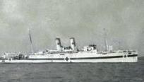 The hospital ship that was hit by a mine off Juno Beach 
