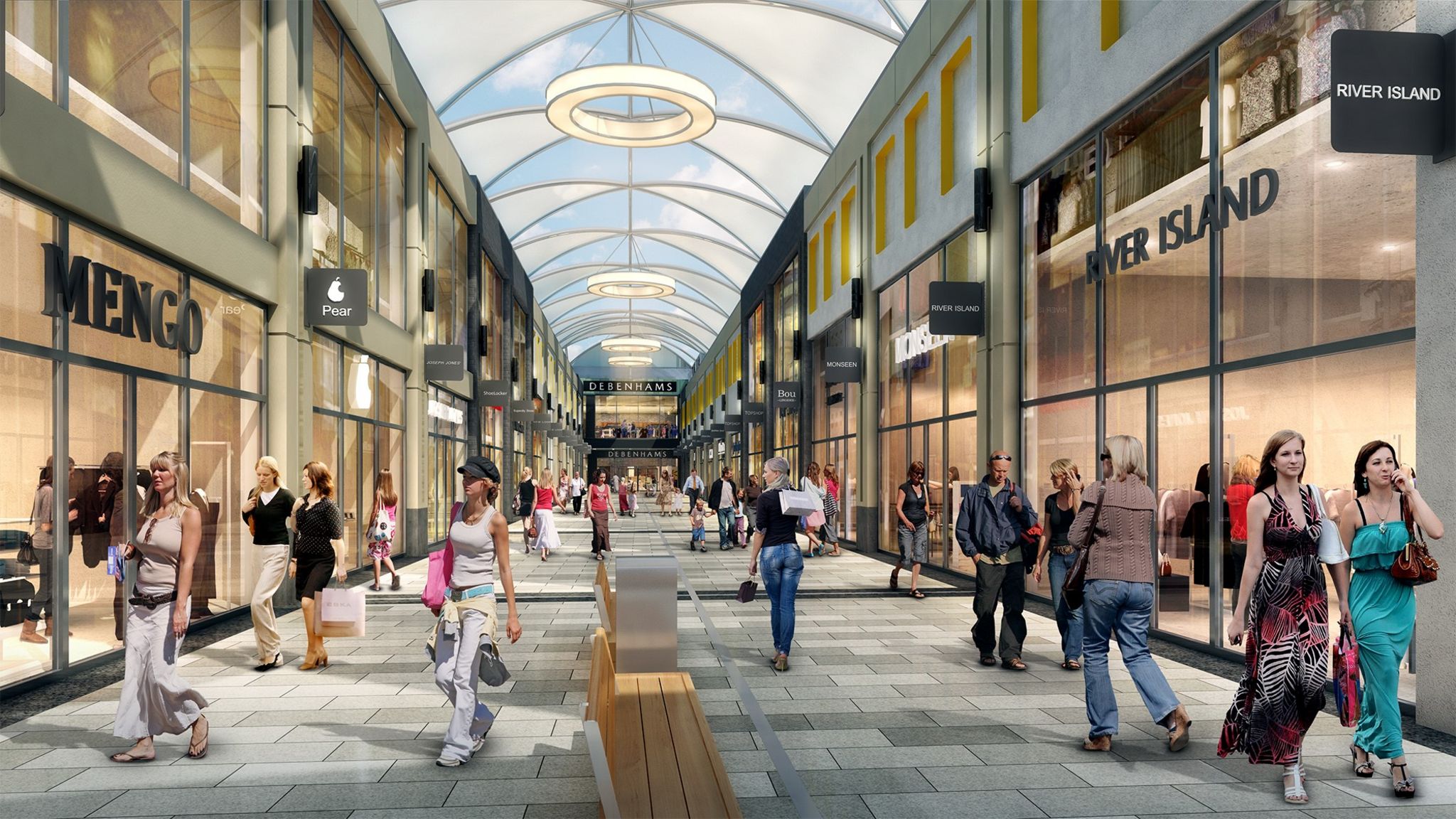 Artist impression of the shopping complex