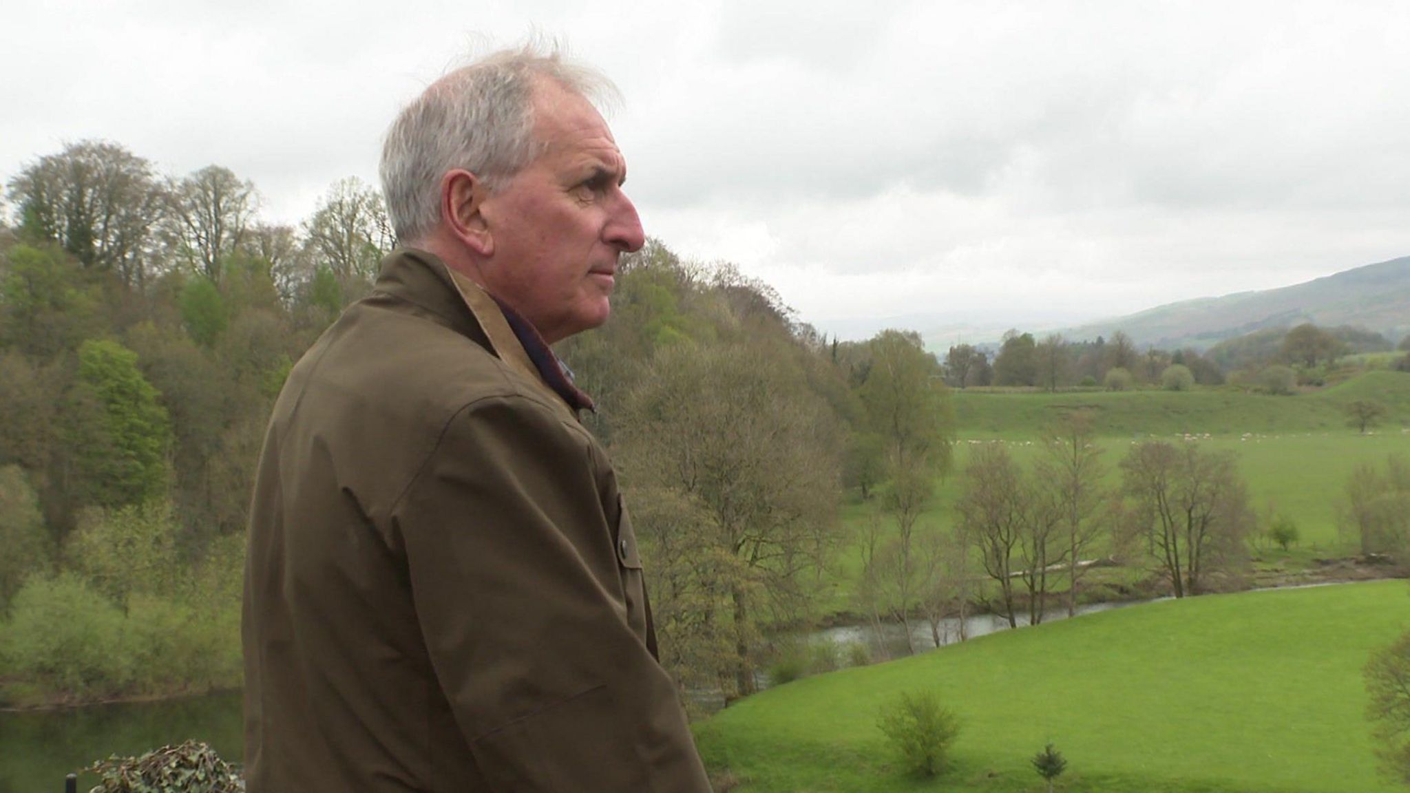 Peter Anstiss from Friends of Ruskin View looking out over the view