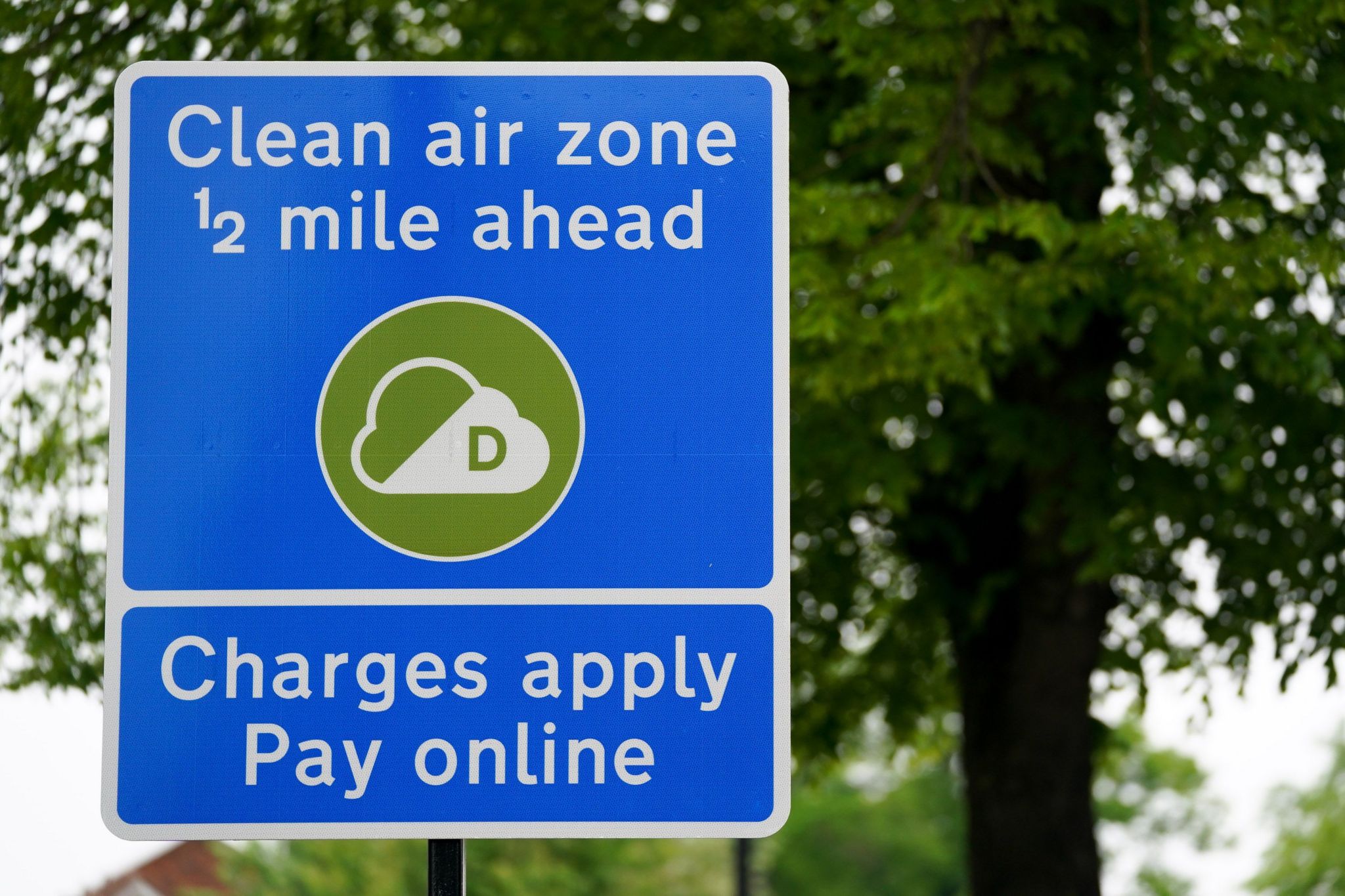 A Clean Air Zone sign in Birmingham