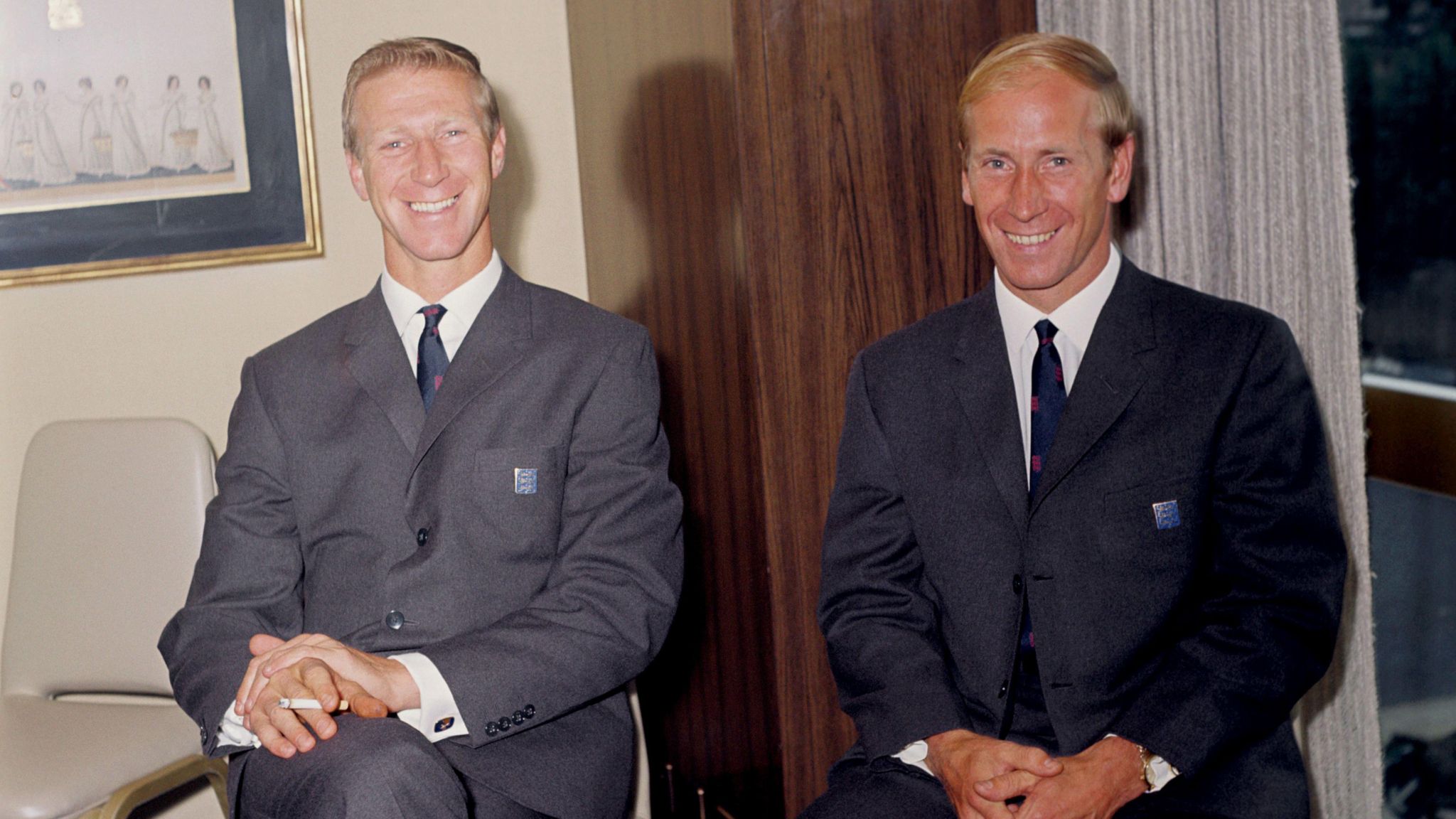 A photograph of Bobby and Jack Charlton