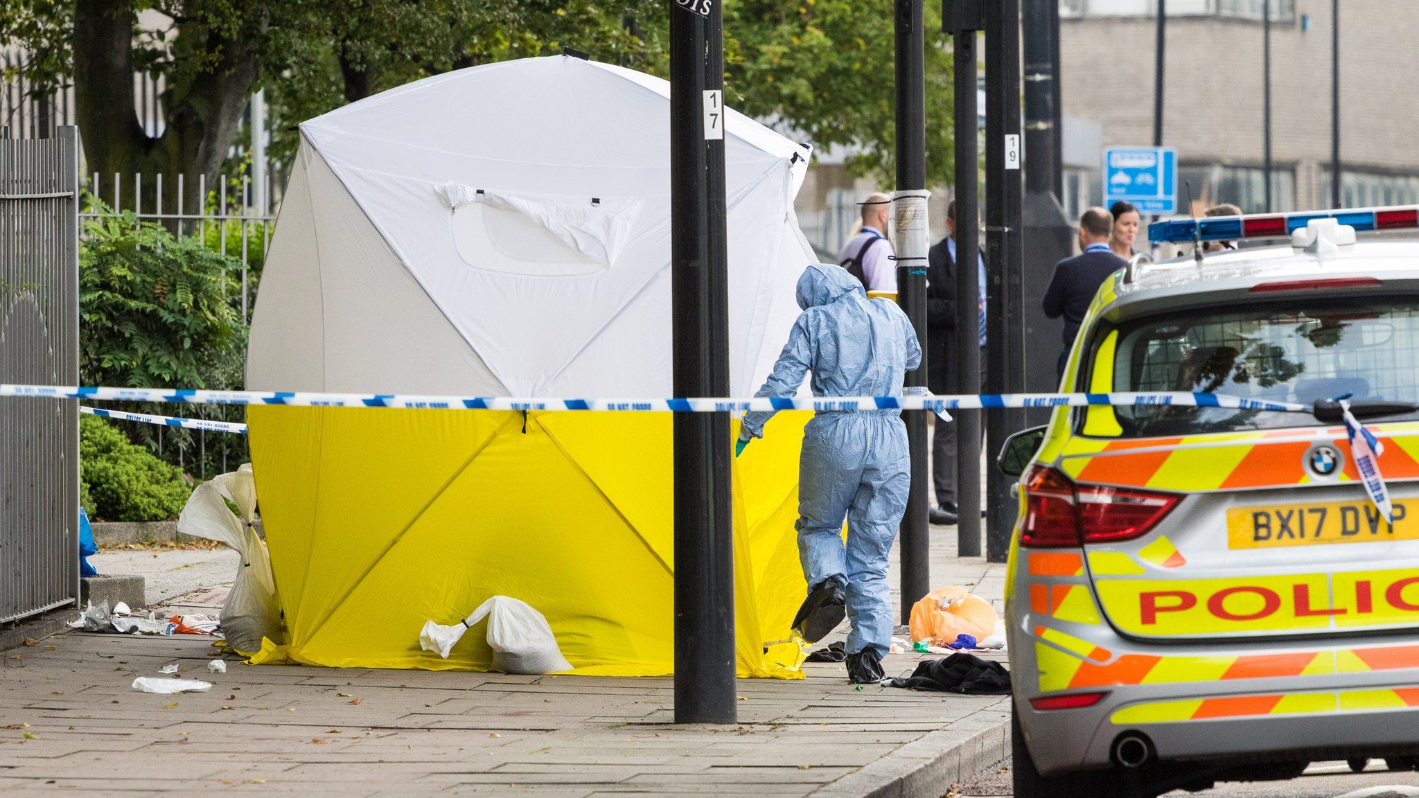 Police at scene of stabbing in London