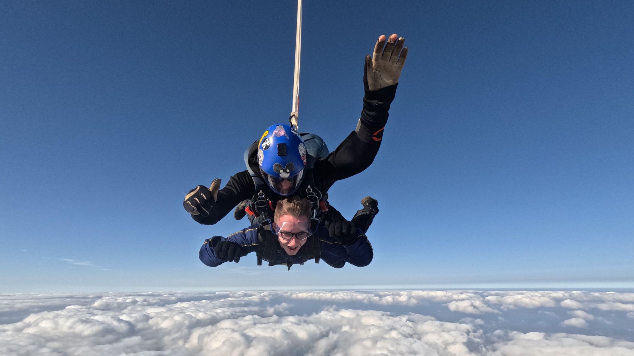 Jake McCandless during his sky dive