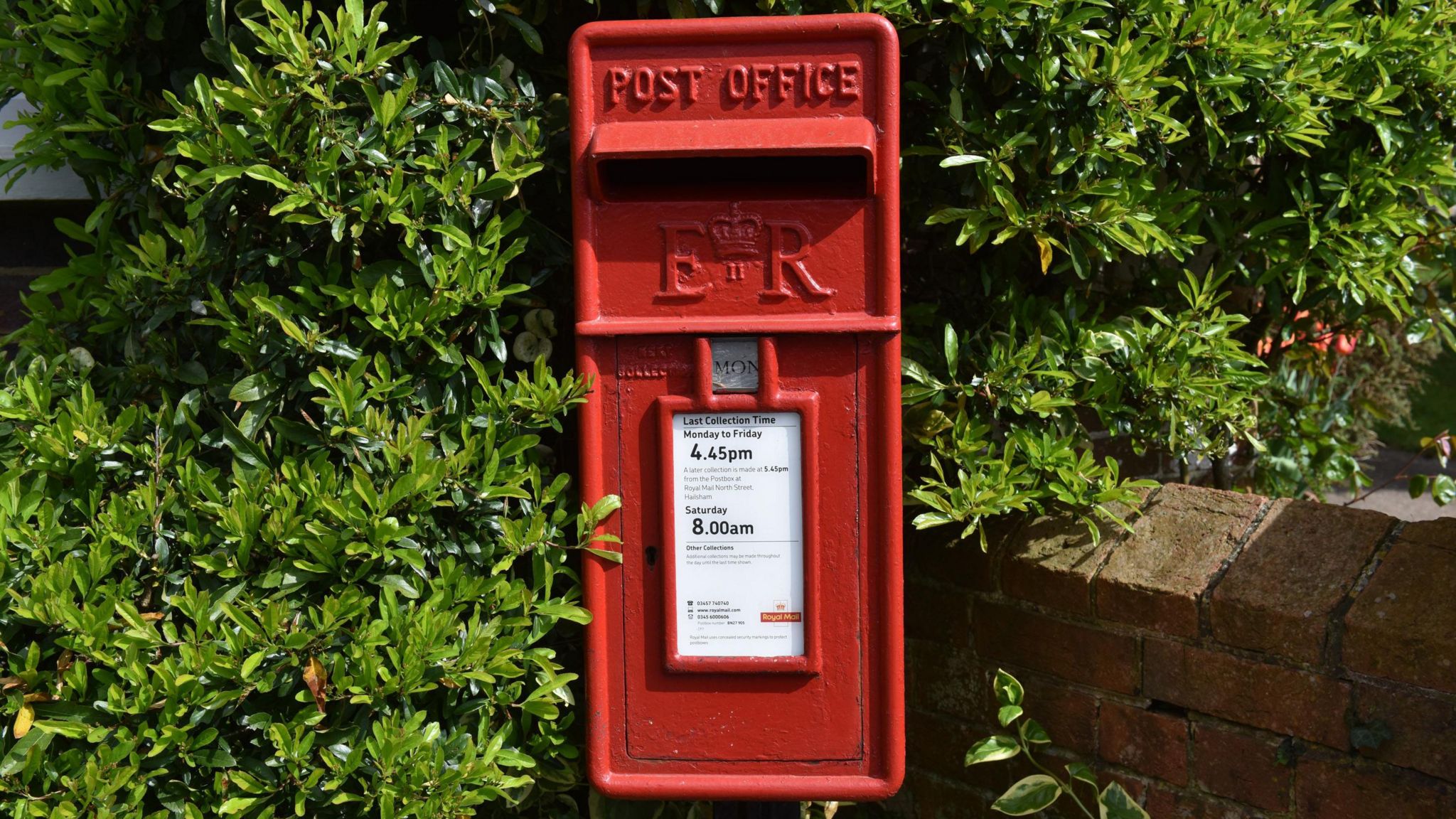 Post box in rural setting