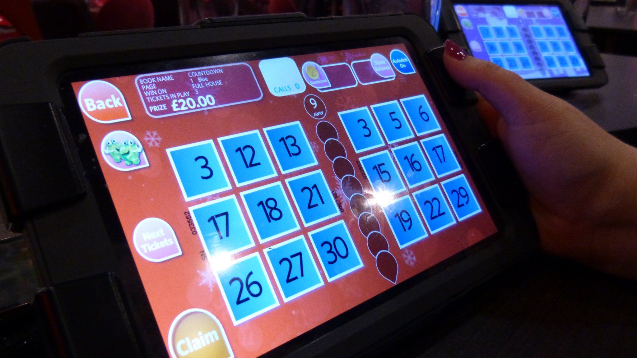 electronic bingo tablet