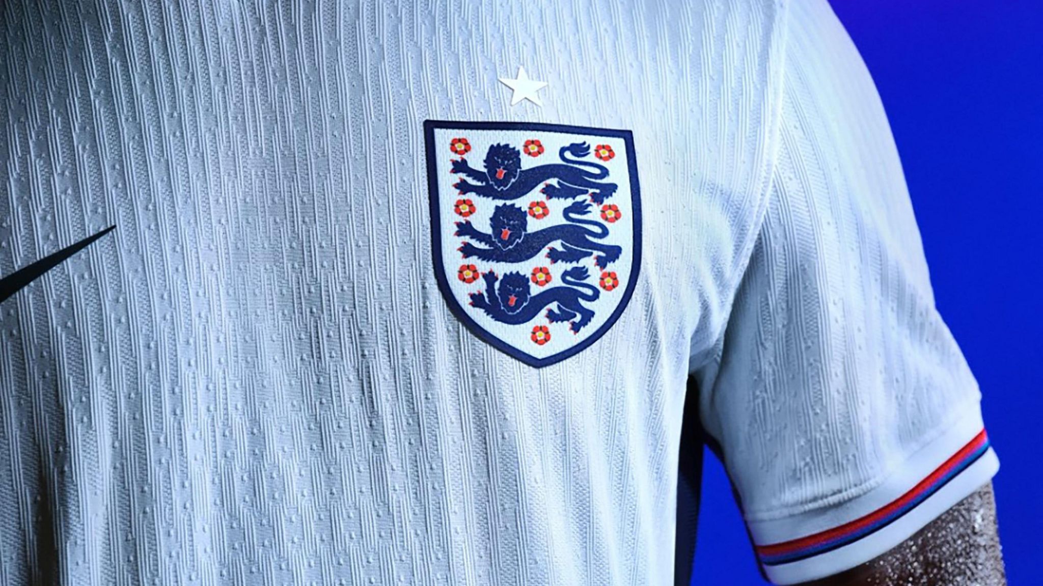 England's three lions on kit