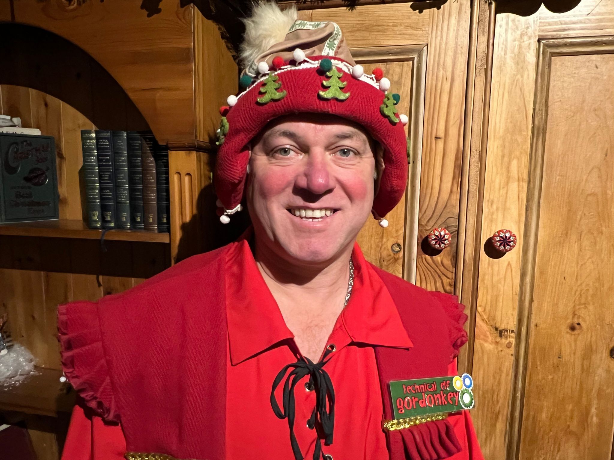 A man dressed as an elf