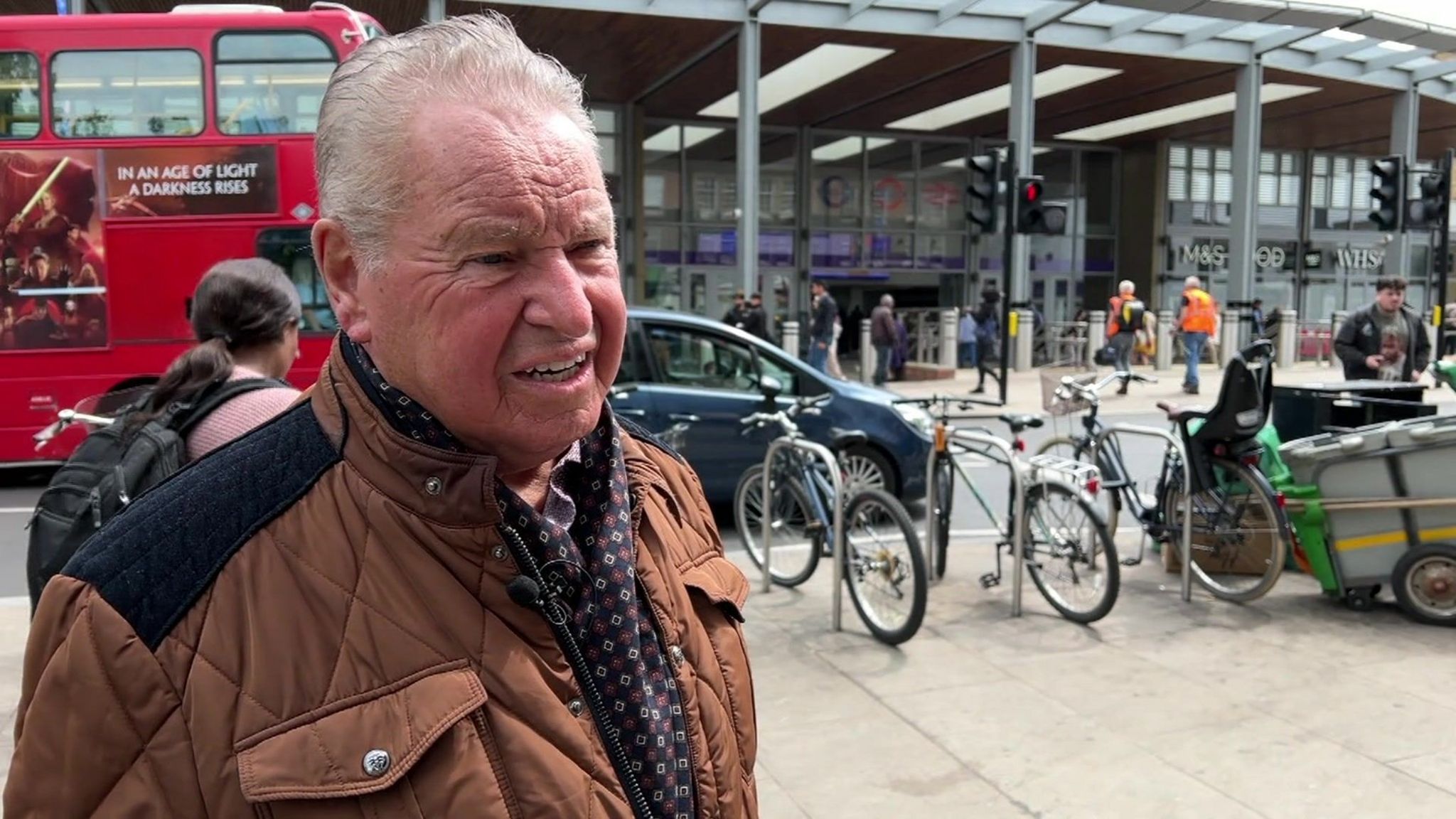 Rolf Kern outside Ealing Broadway station