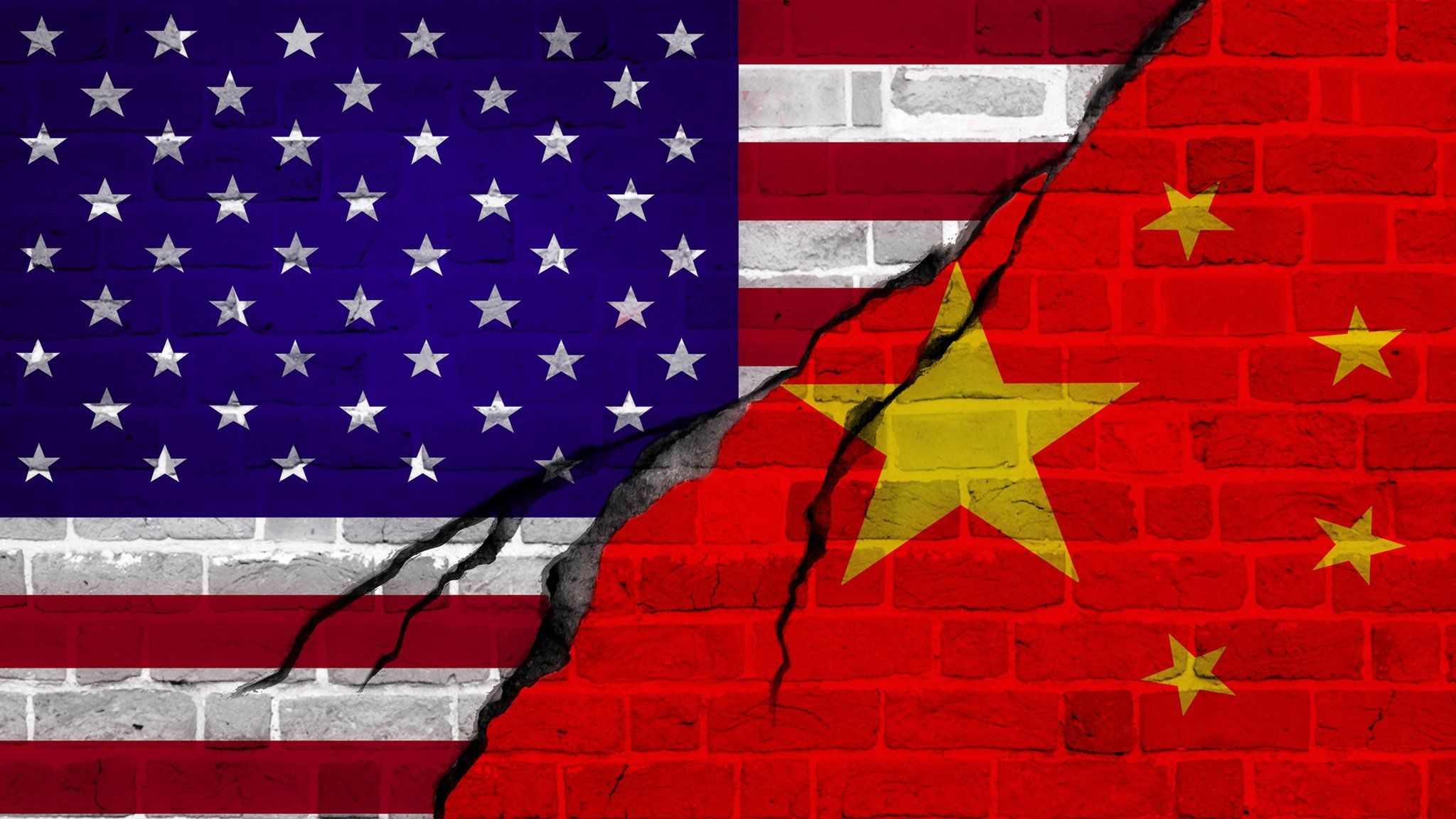 US and China flag
