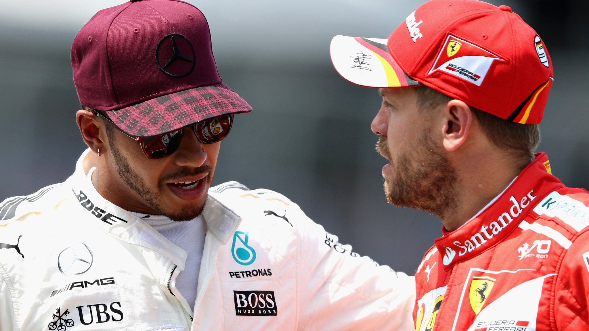 Lewis Hamilton and Sebastian Vettel