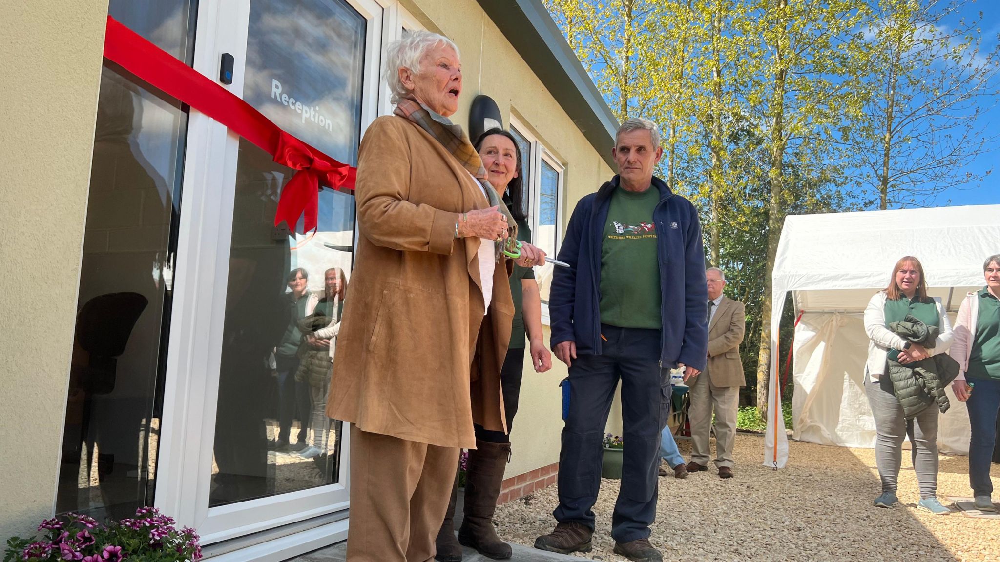 Dame Judi opening the new facility in Wiltshire