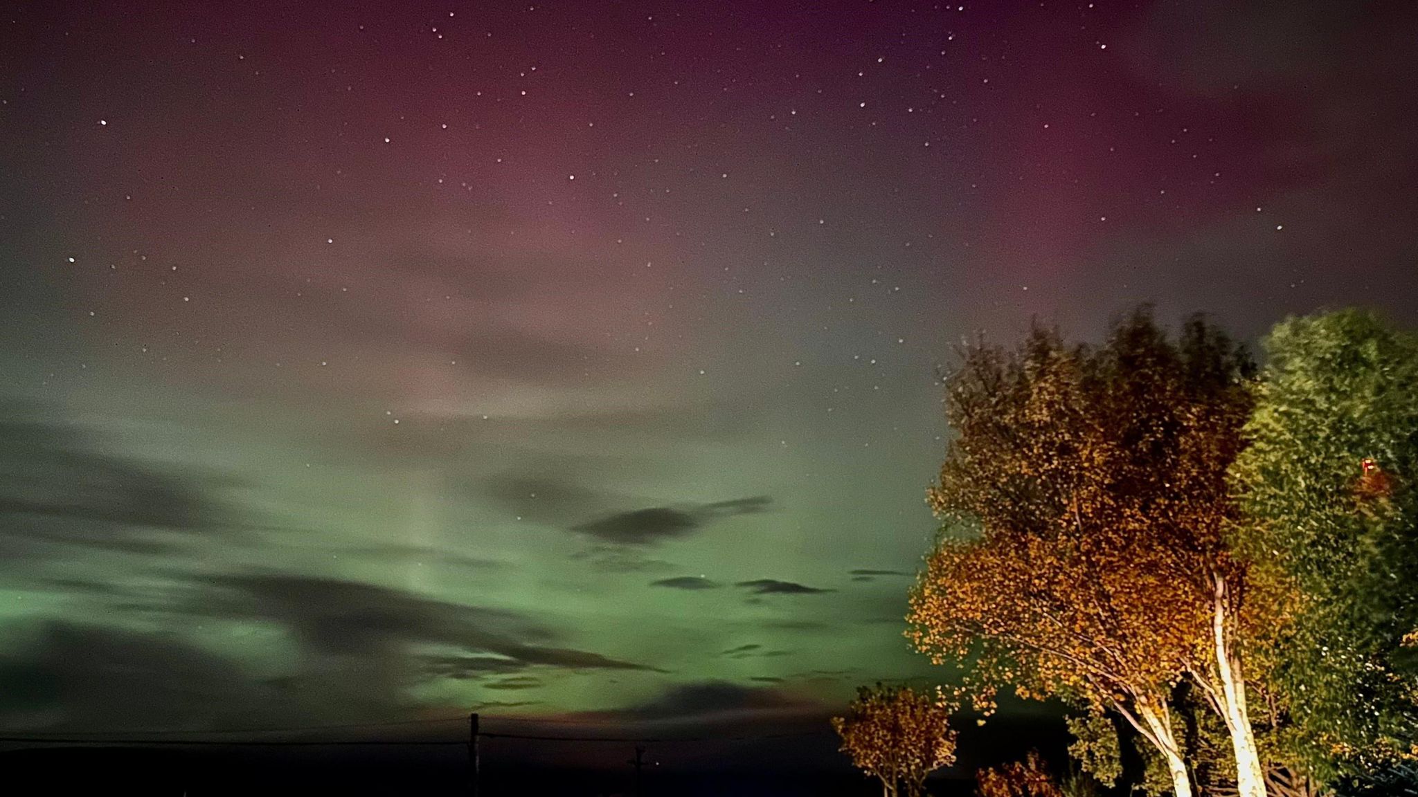 aurora borealis in Limavady