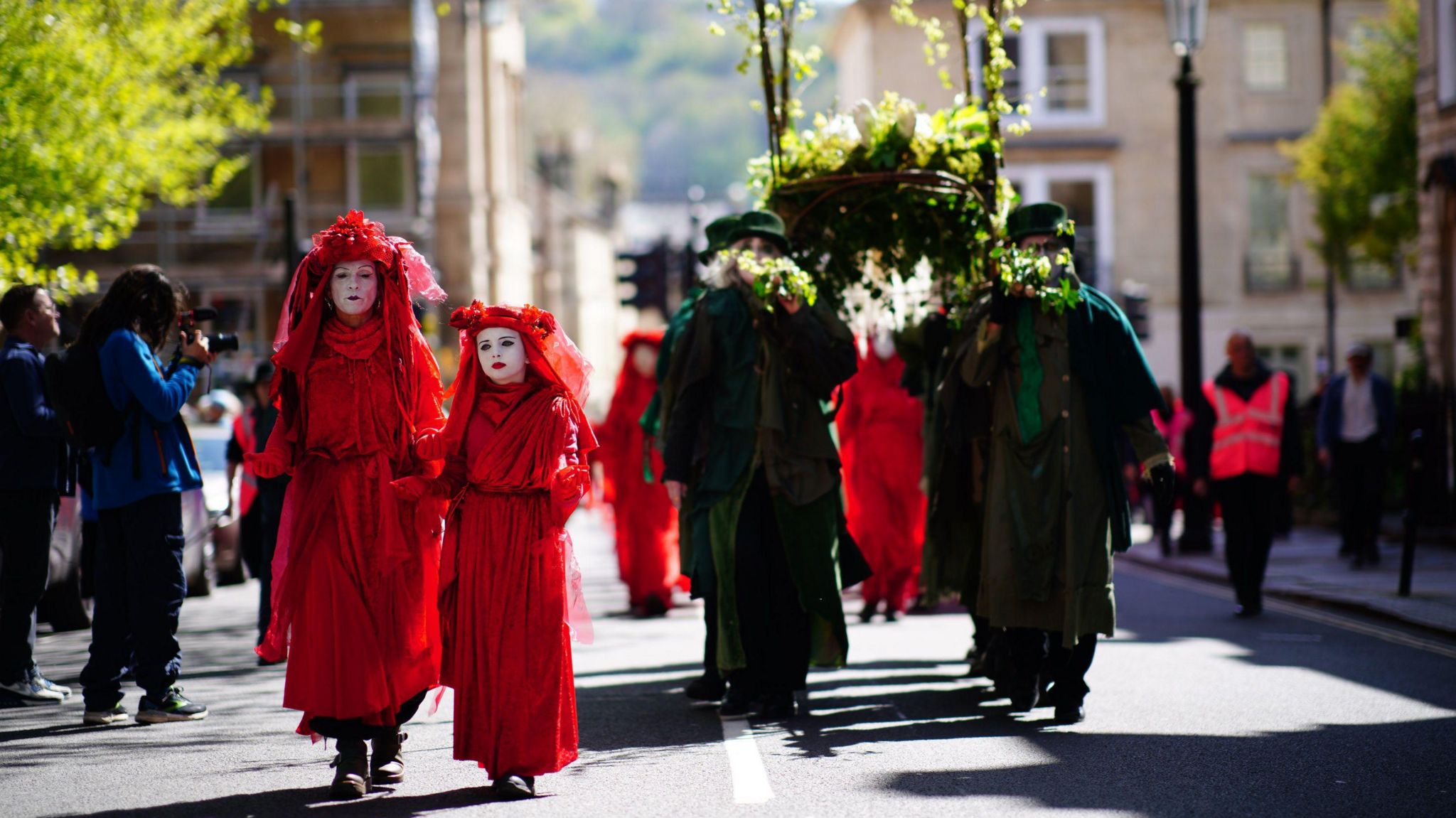 The red rebel funeral procession