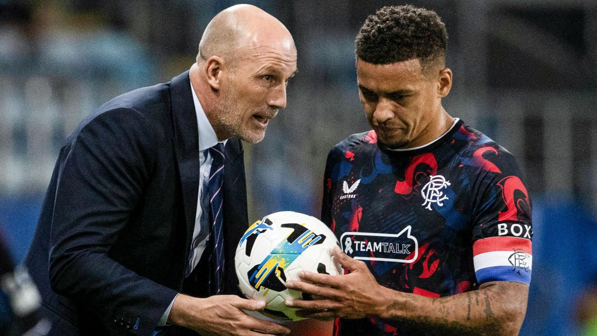 Rangers head Philippe Clement and skipper James Tavernier