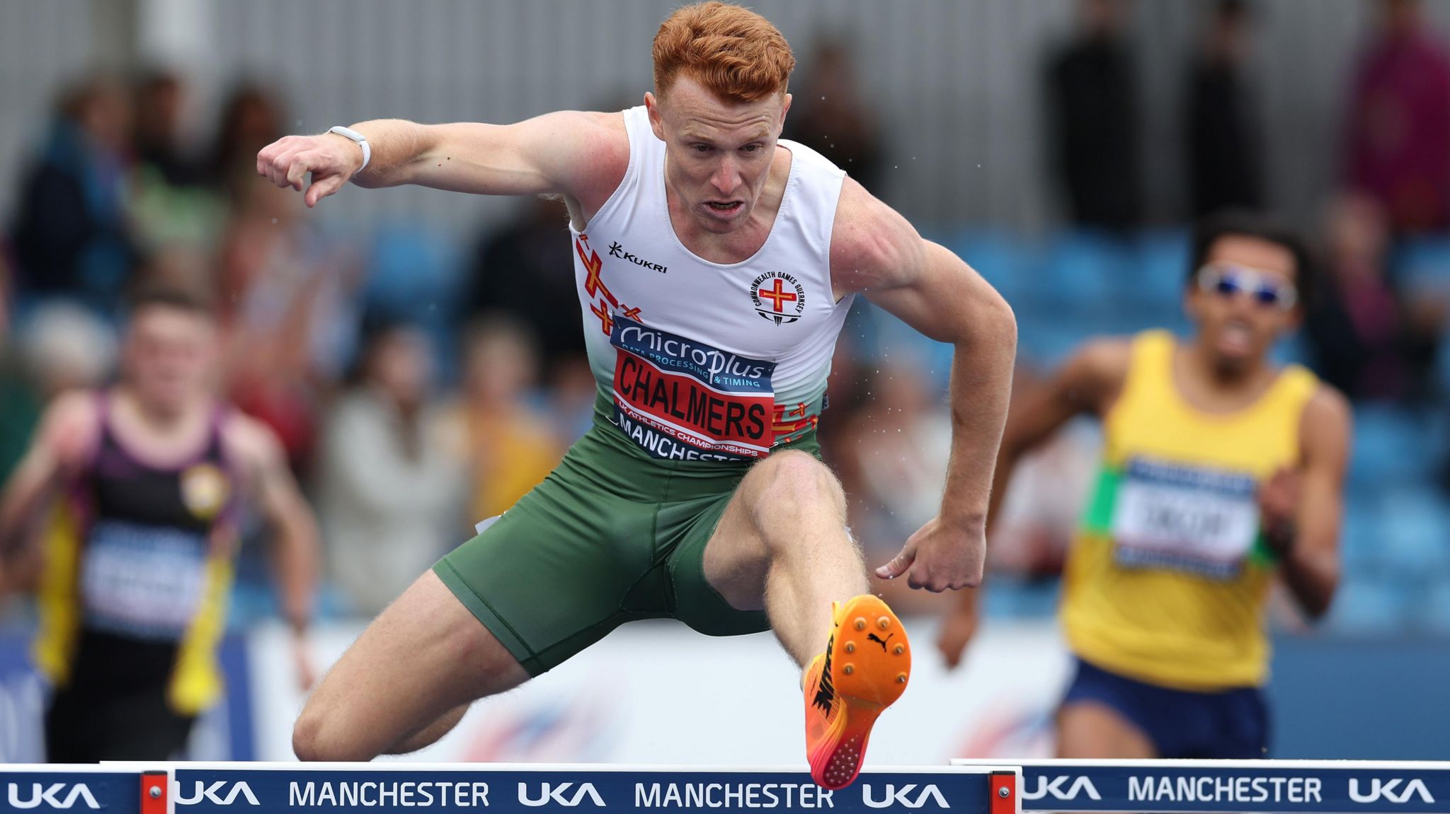 Alastair Chalmers competes at the British Championships