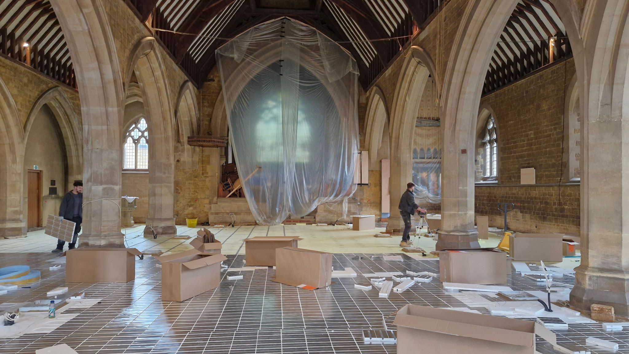 Renovation work being carried out at St Andrew's Church in Kettering 