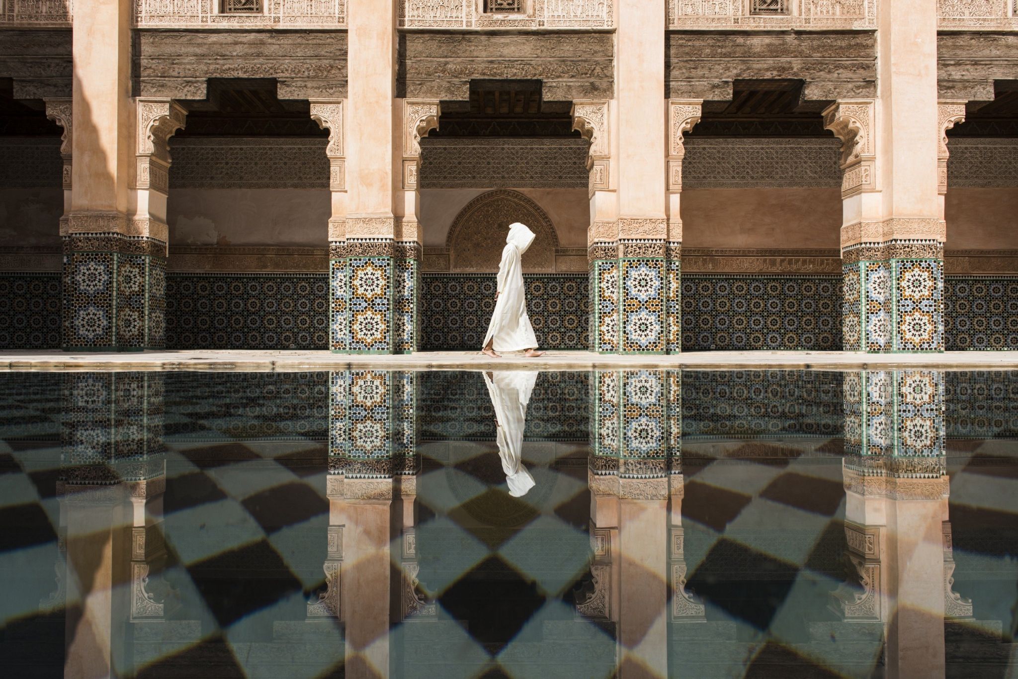 Ben Youssef madrasa in Marrakesh, Morocco.