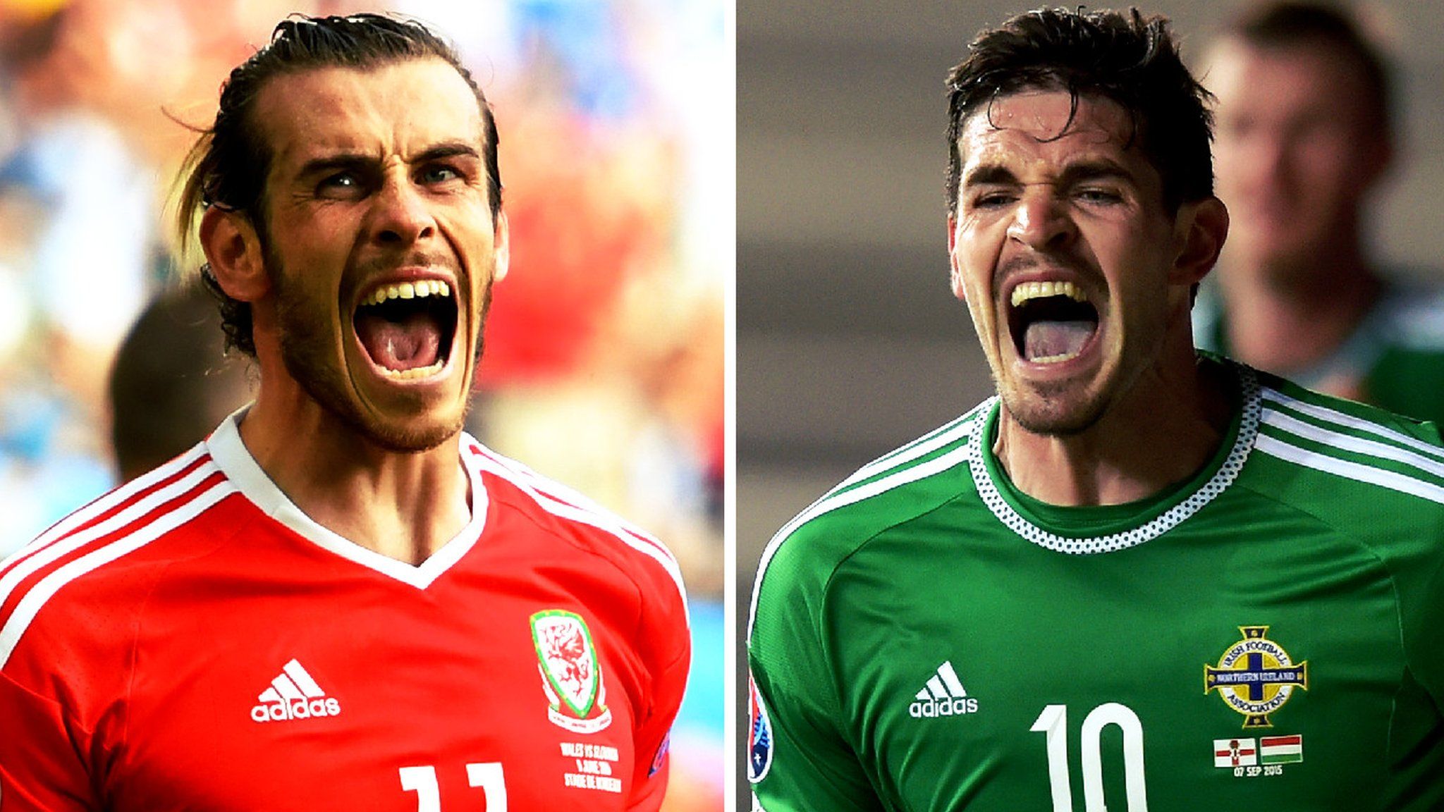 Gareth Bale and Kyle Lafferty