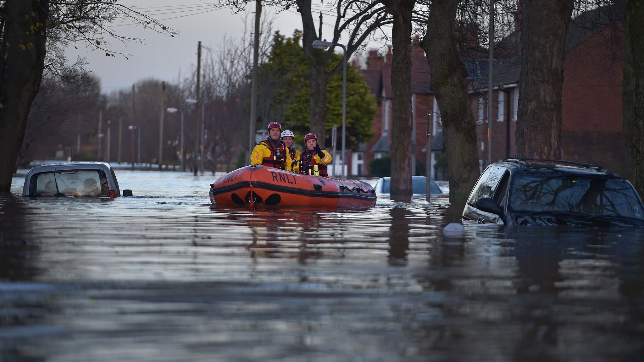 Rescue workers in Carlisle