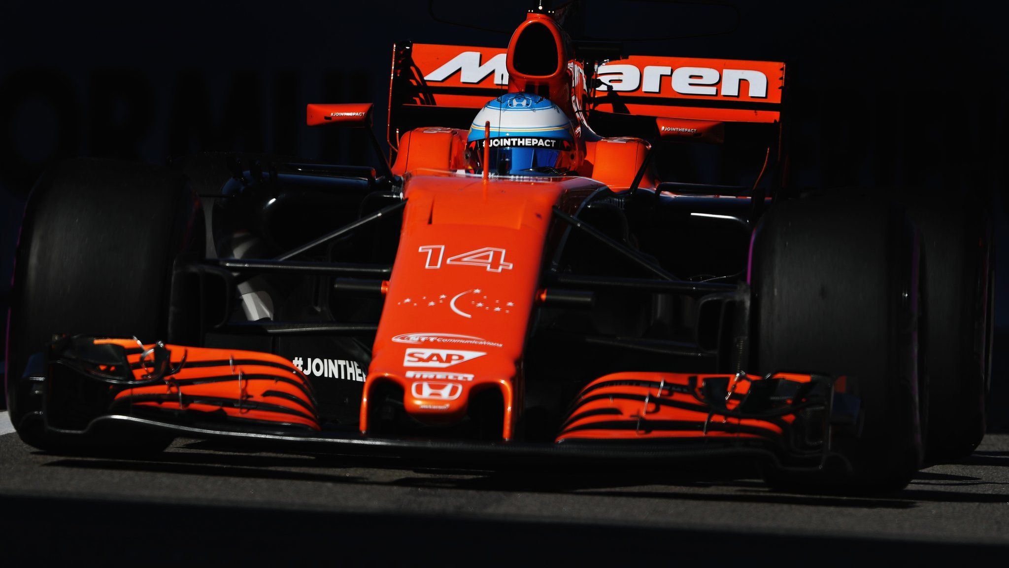 Fernando Alonso driving for McLaren