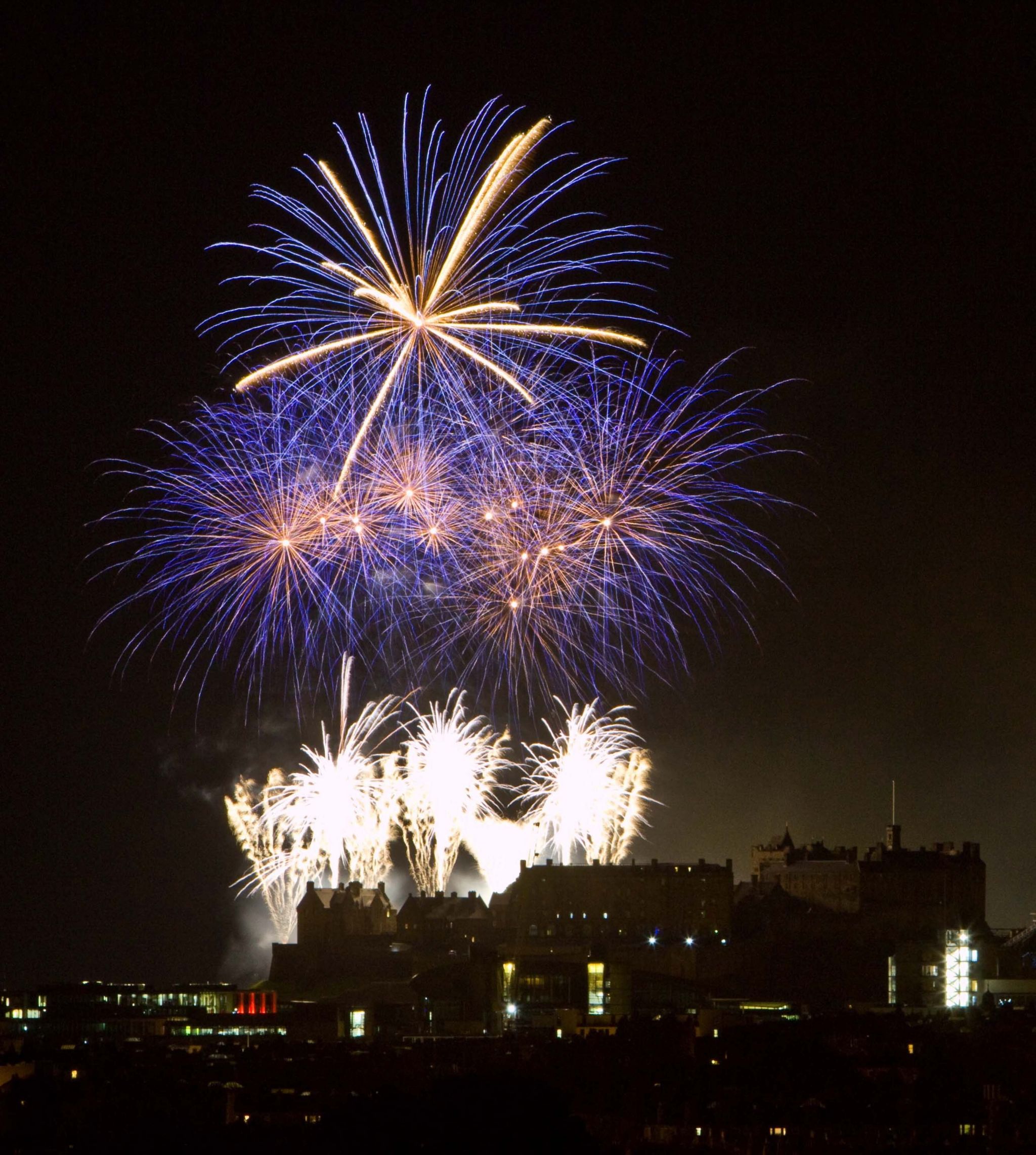 Jarlath Flynn from Edinburgh enjoyed the fireworks from the roof of his home in Kingsknowe.