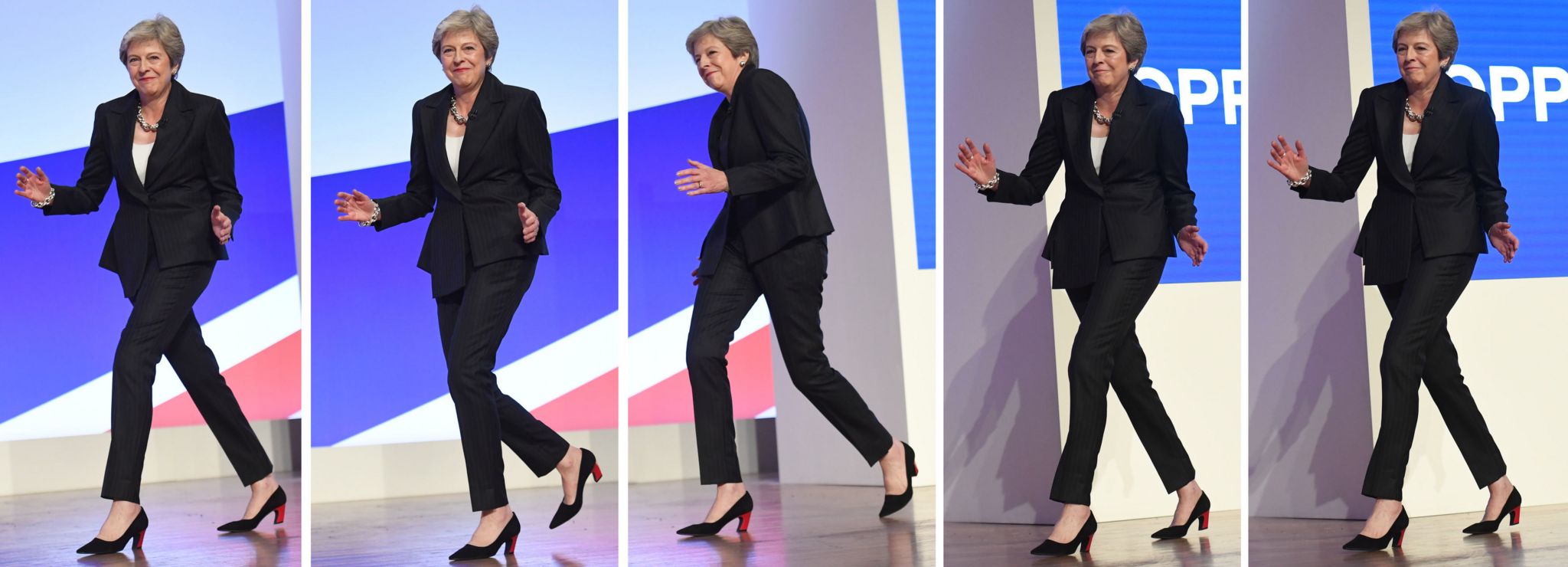 Theresa May does the 'Maybot'