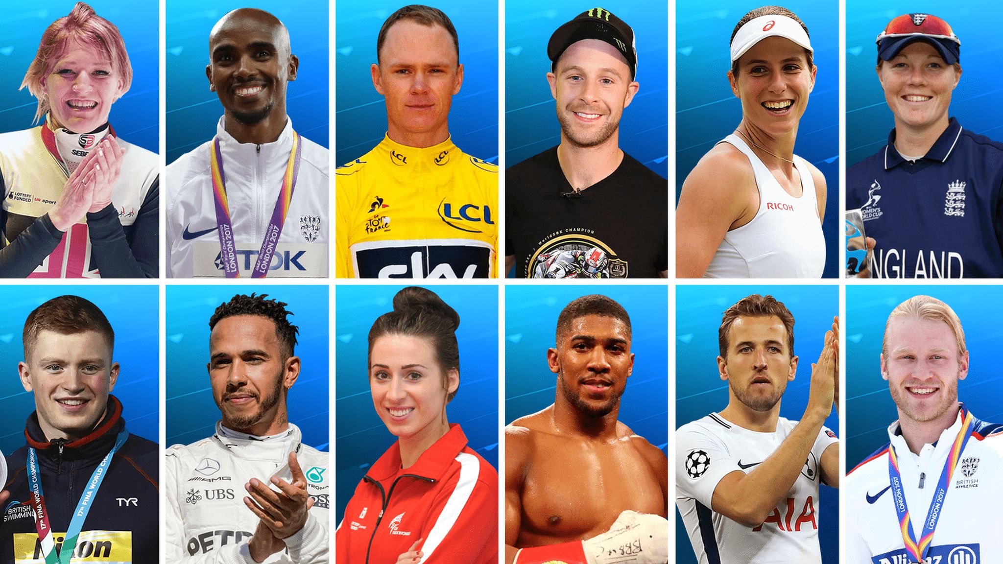 BBC Sports Personality of the Year 2017 contenders