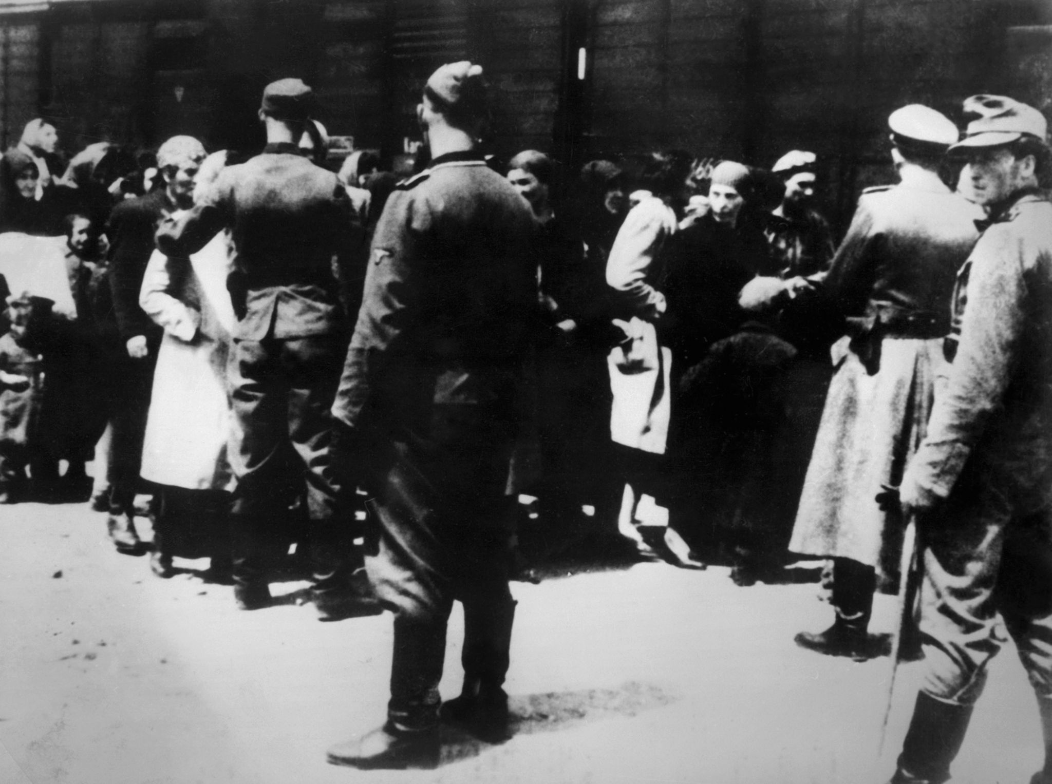 Arrival of prisoners at Auschwitz