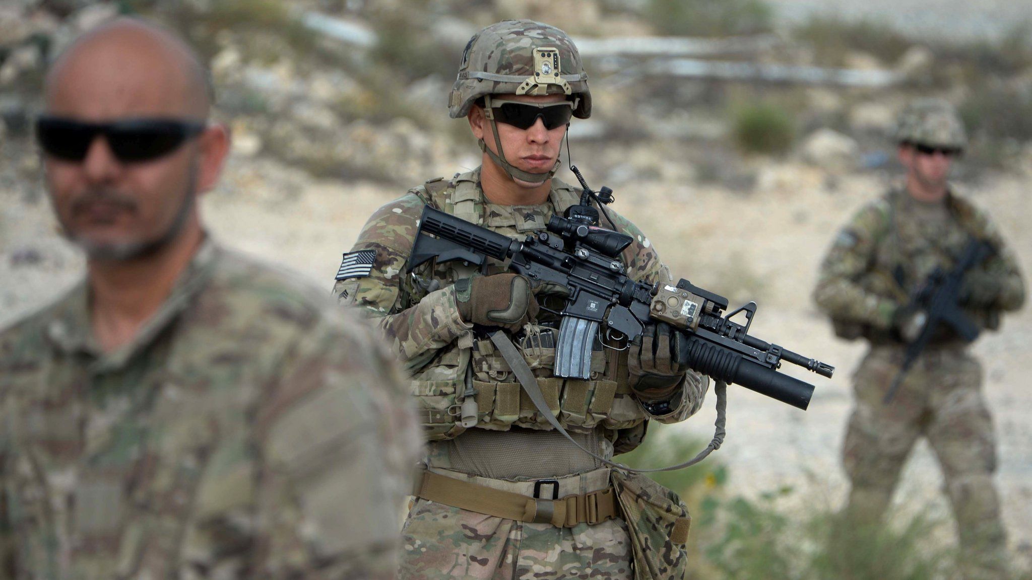 US soldiers pictured in Afghanistan