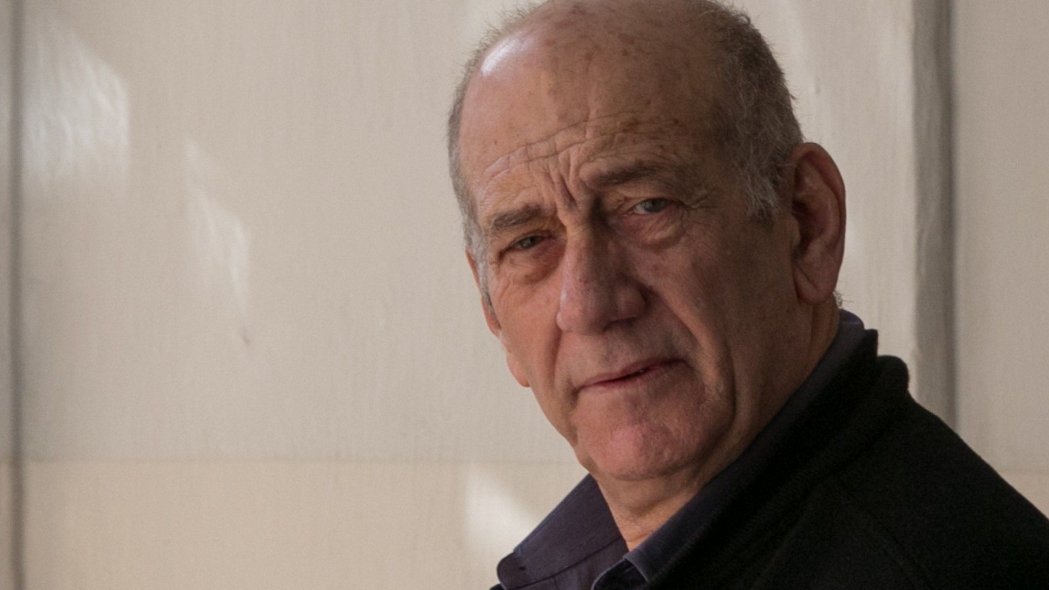 Ehud Olmert in court in Jerusalem on 10 February 2016