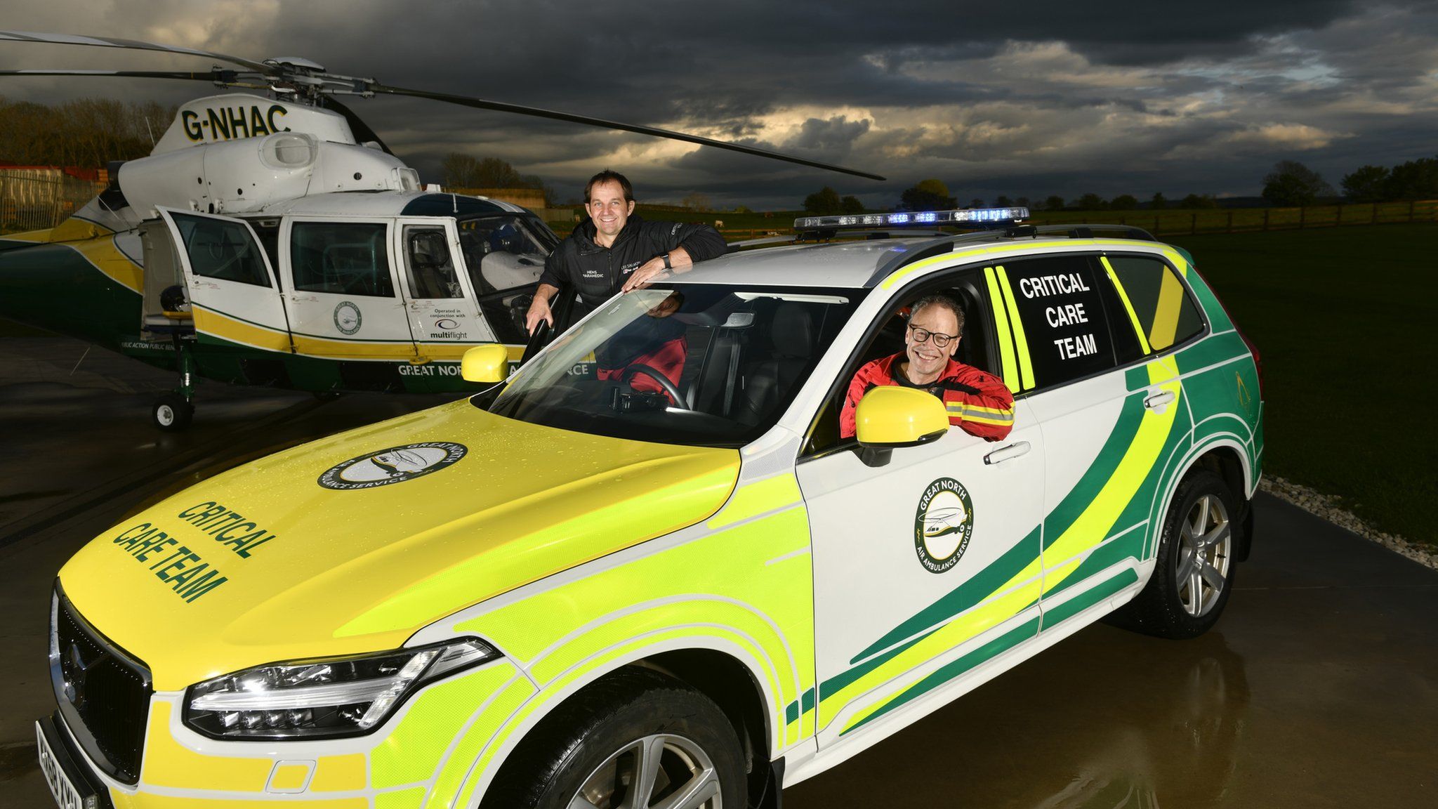 Air ambulance with volunteers