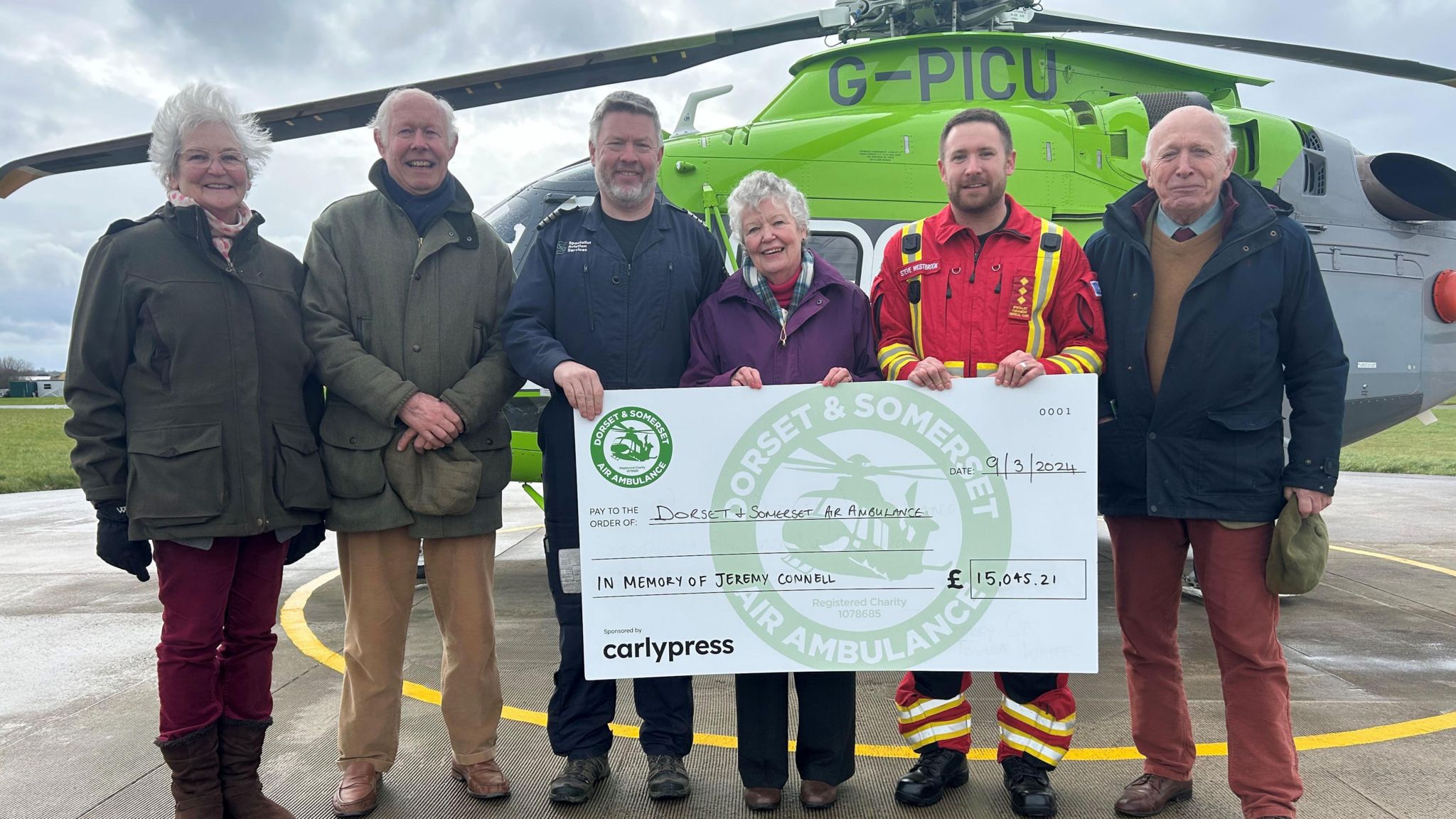 Air ambulance charity given £15k legacy in will