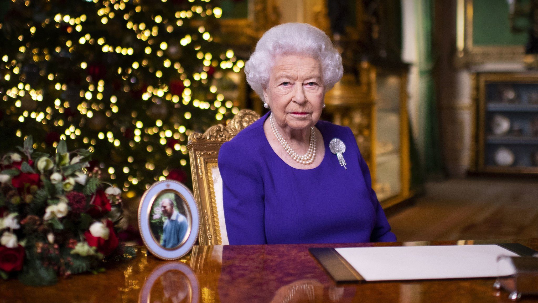 The Queen pictured at Windsor Castle in mid-December 2020
