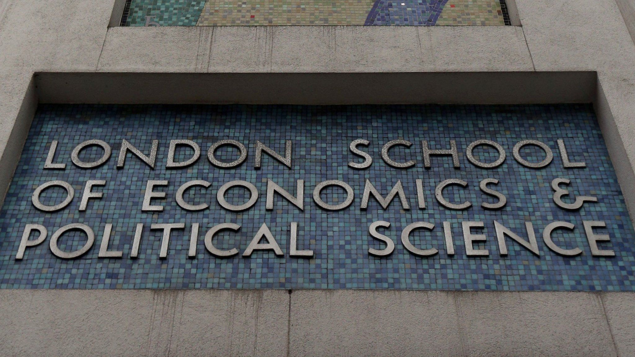 Sign reading 'London School of Economics and Political Science'