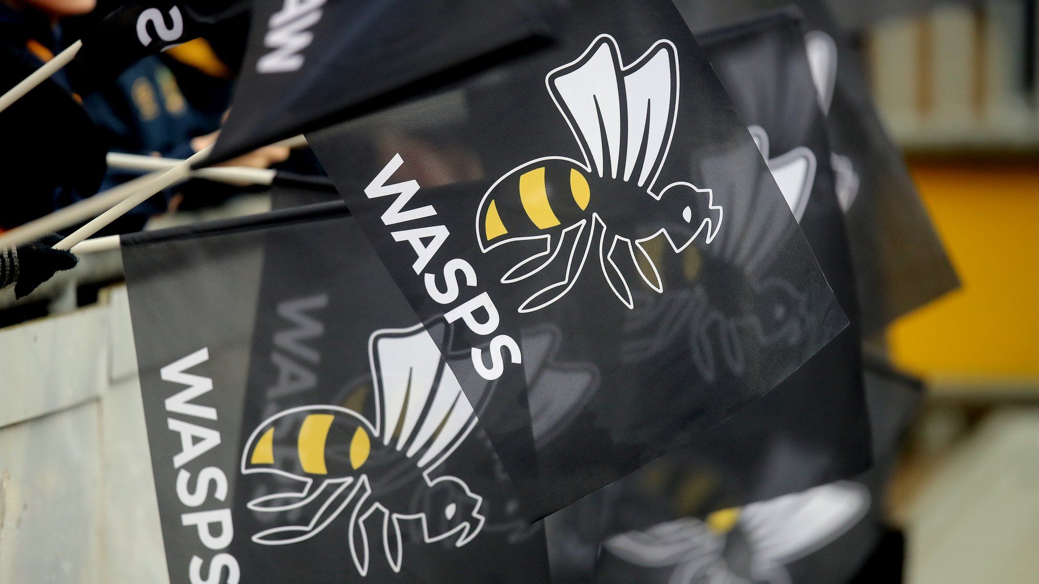 Generic images of Wasps flags at a match