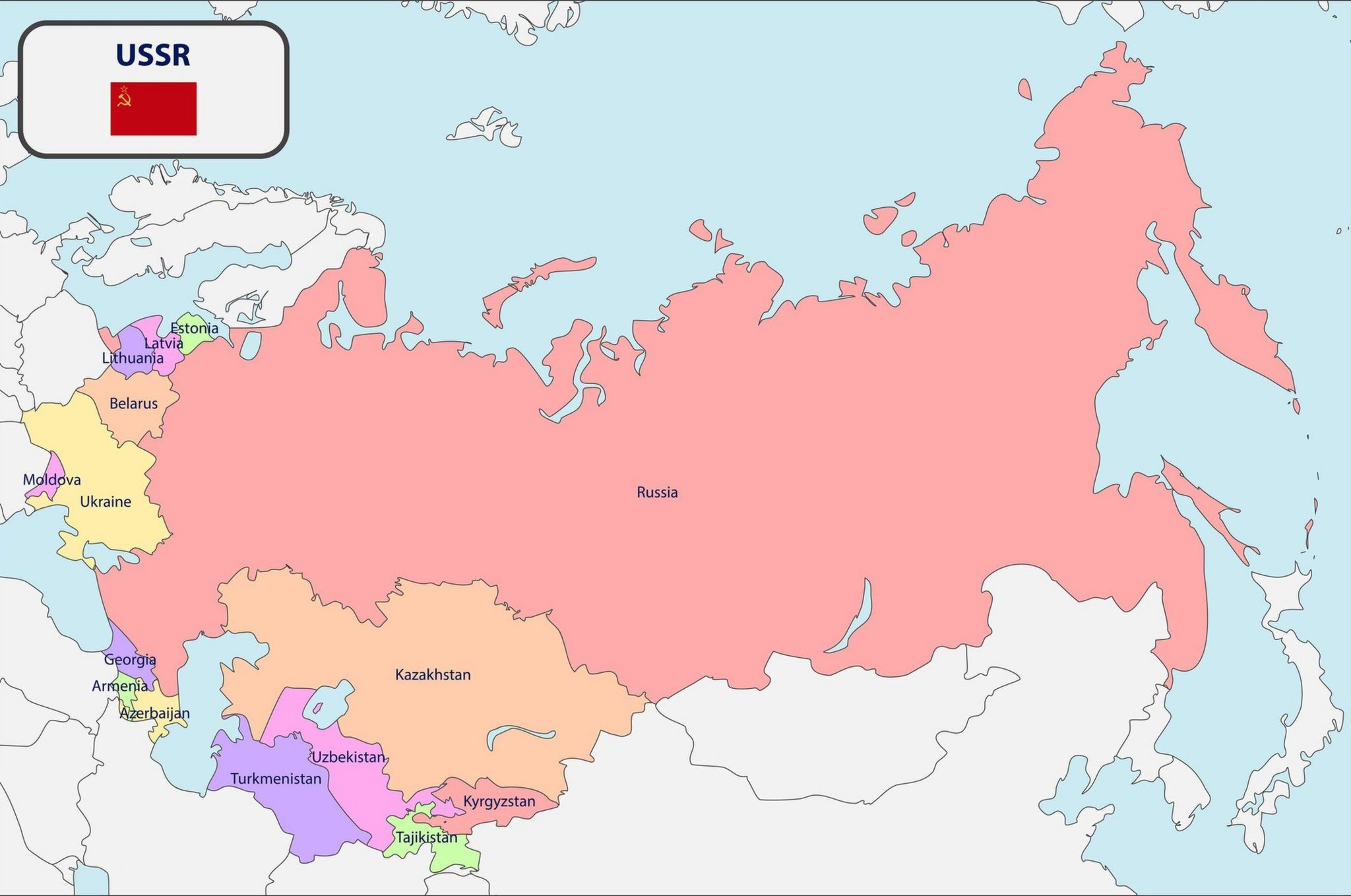 Countries that made up the USSR