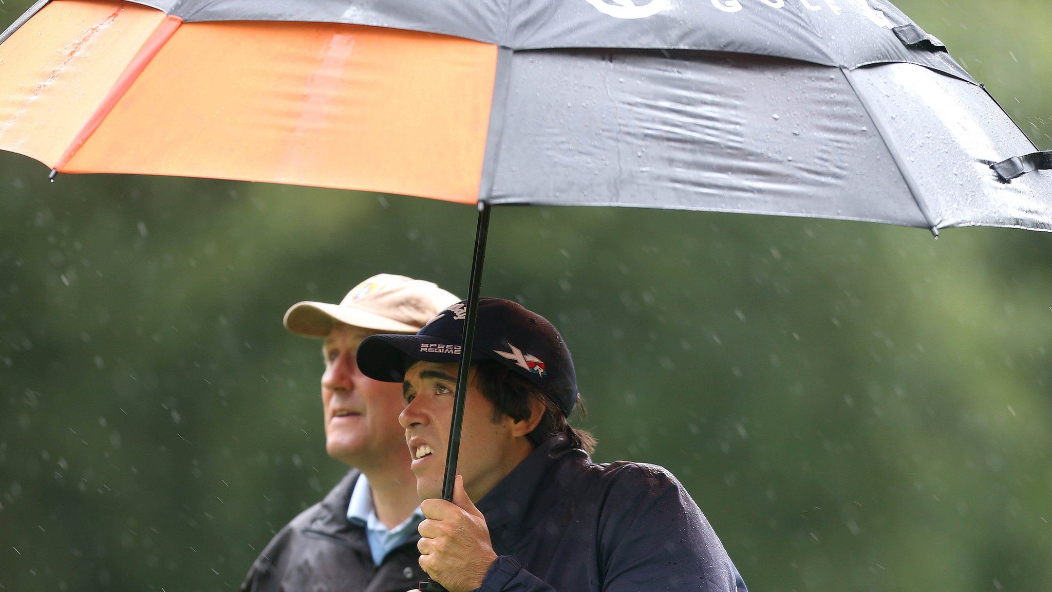 Heavy rain has caused as delay to the start of the first round at Galgorm Castle